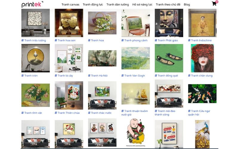 Tham khảo một số mẫu tranh treo tường theo chủ đề của Printek